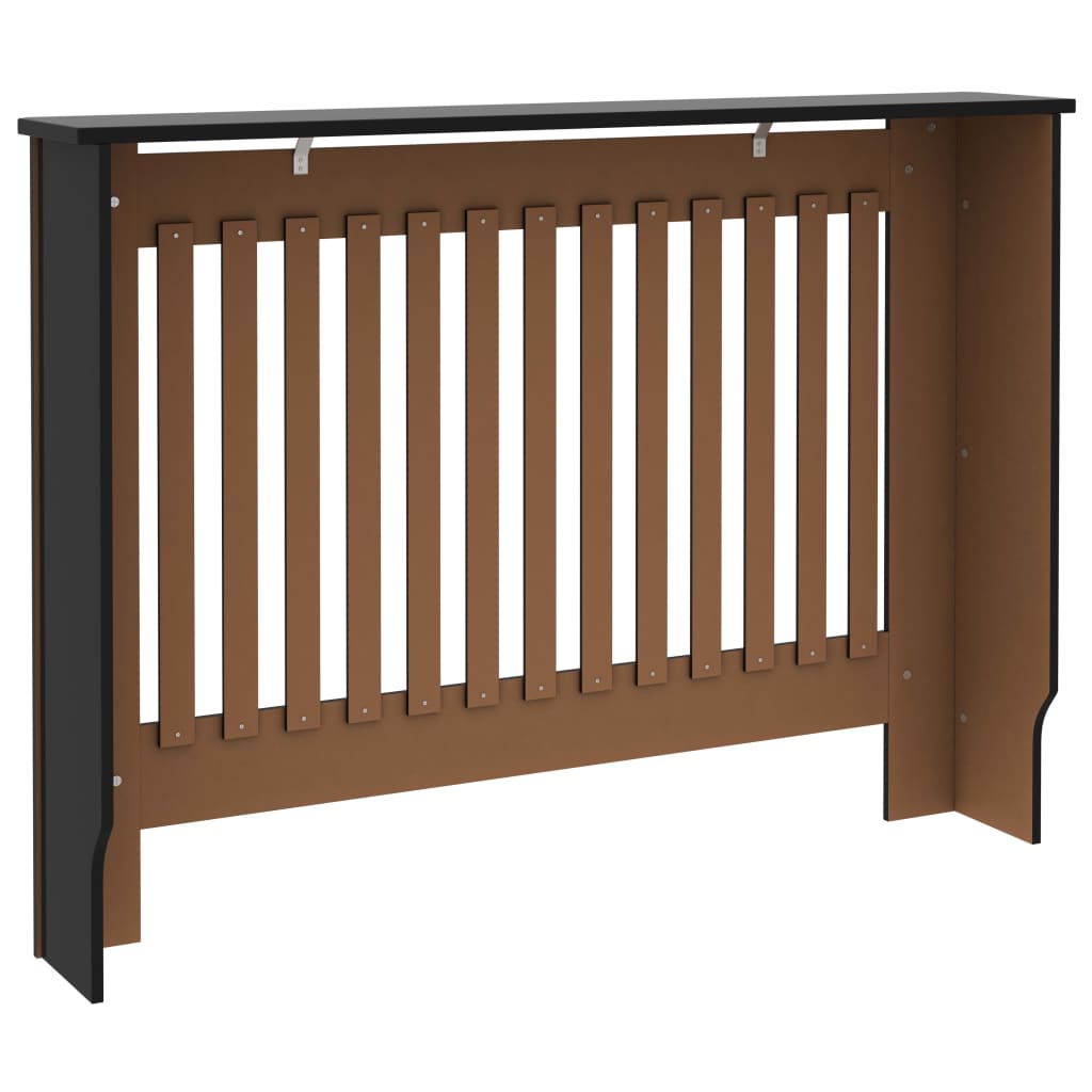 Heizkörperverkleidung Schwarz 112 x 19 x 81 cm MDF