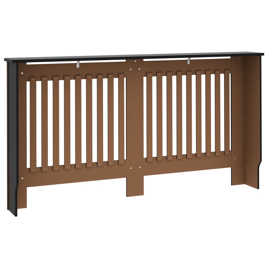 Heizkörperverkleidung Schwarz 152 x 19 x 81 cm MDF