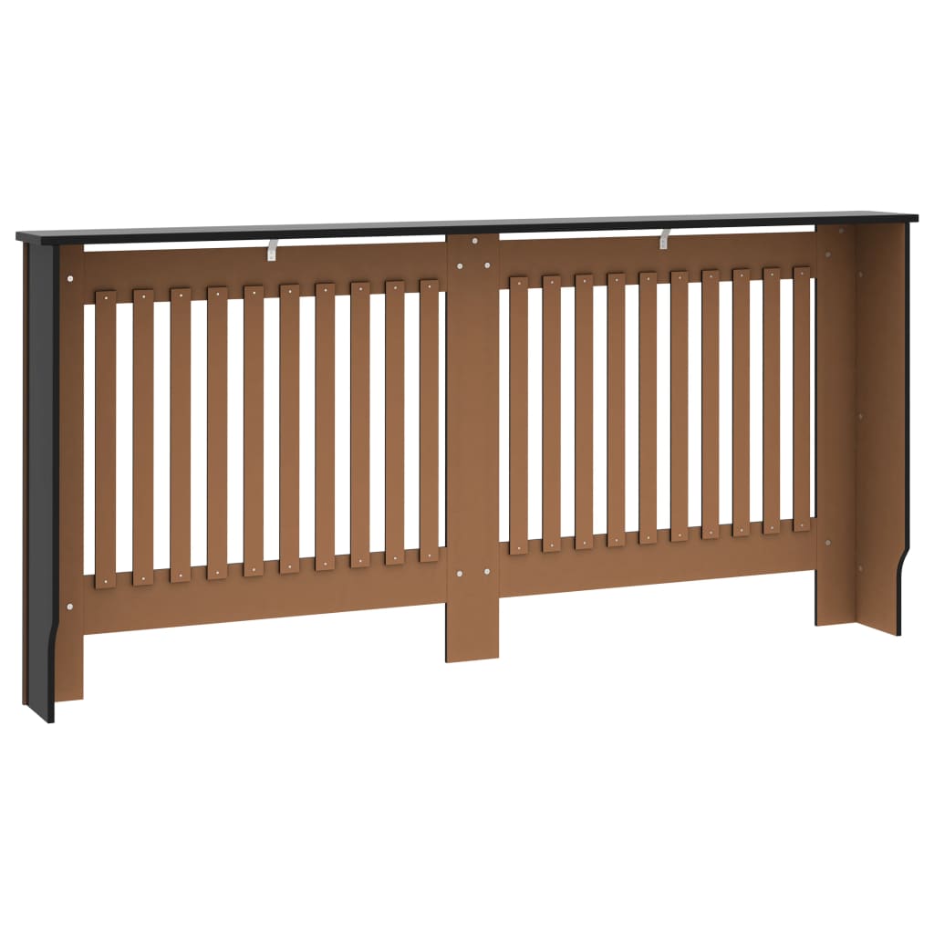 Heizkörperverkleidung Schwarz 172 x 19 x 81 cm MDF