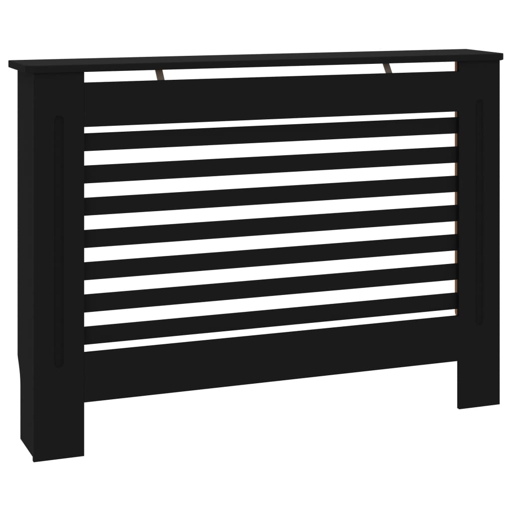 Heizkörperverkleidung Schwarz 112 x 19 x 81 cm MDF
