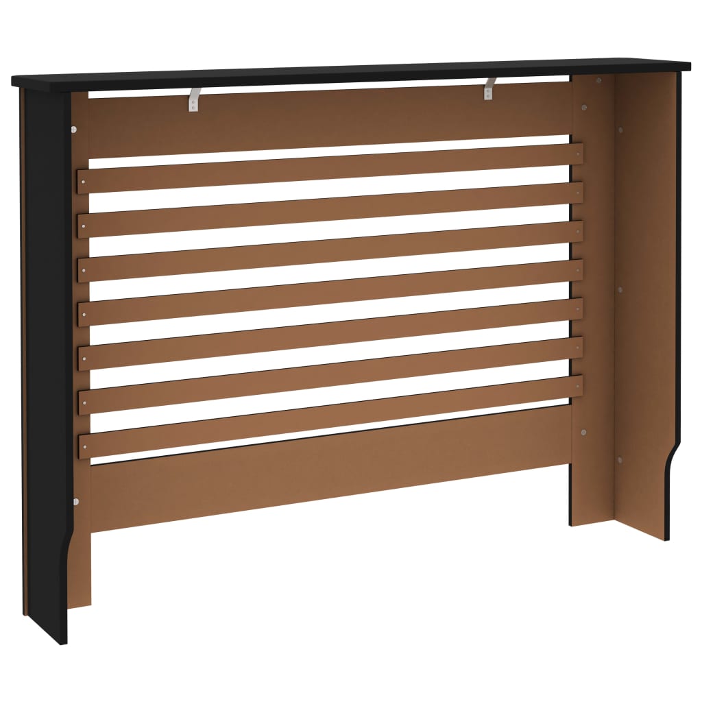 Heizkörperverkleidung Schwarz 112 x 19 x 81 cm MDF