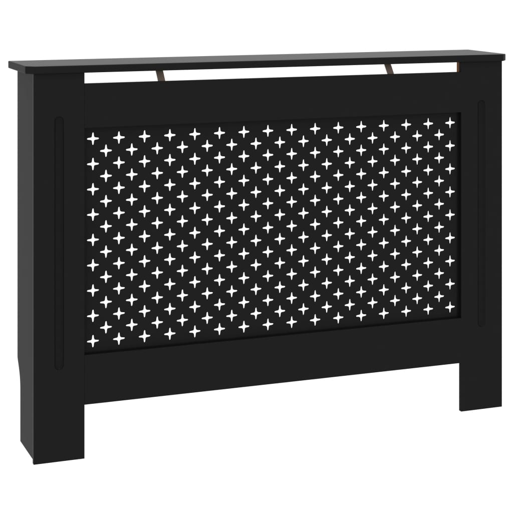 Heizkörperverkleidung Schwarz 112 x 19 x 81 cm MDF