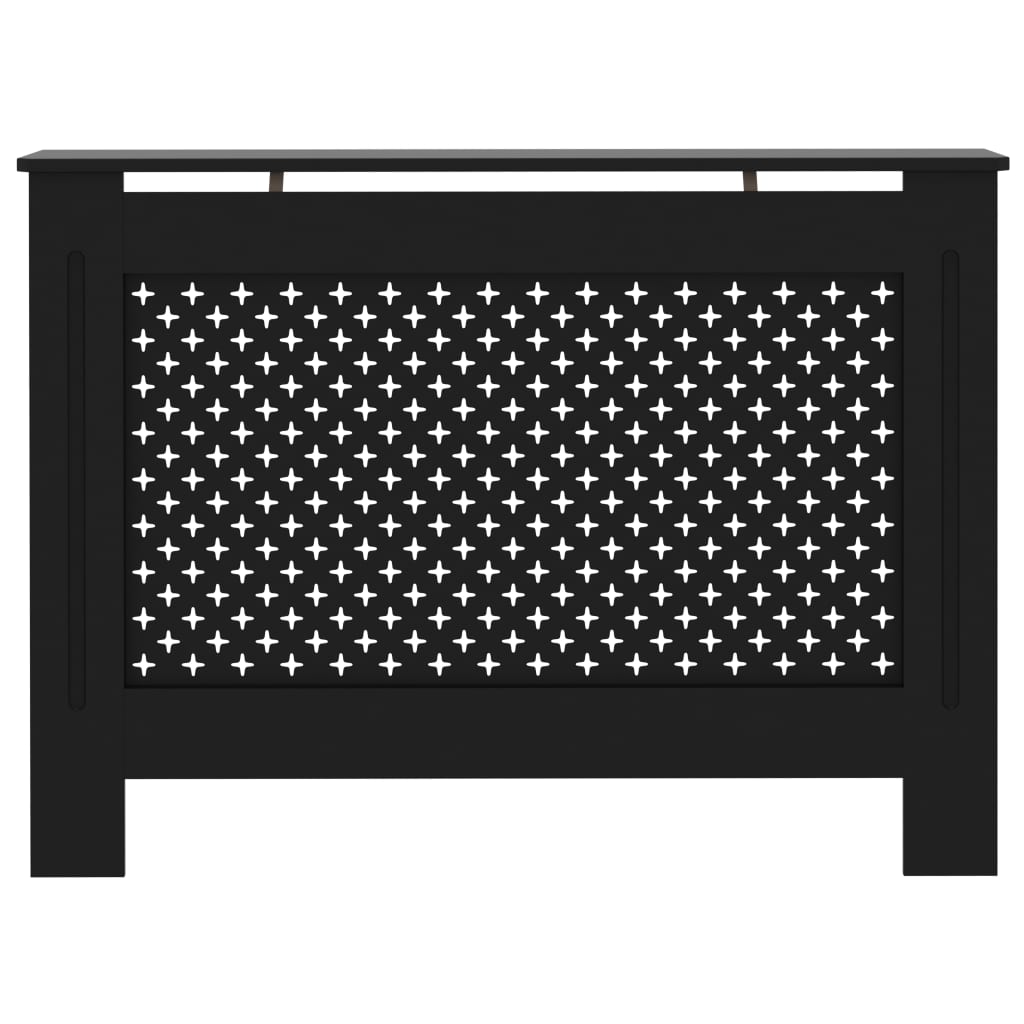 Heizkörperverkleidung Schwarz 112 x 19 x 81 cm MDF