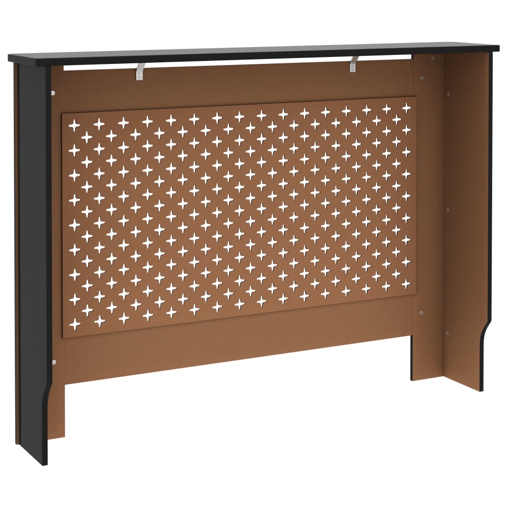 Heizkörperverkleidung Schwarz 112 x 19 x 81 cm MDF