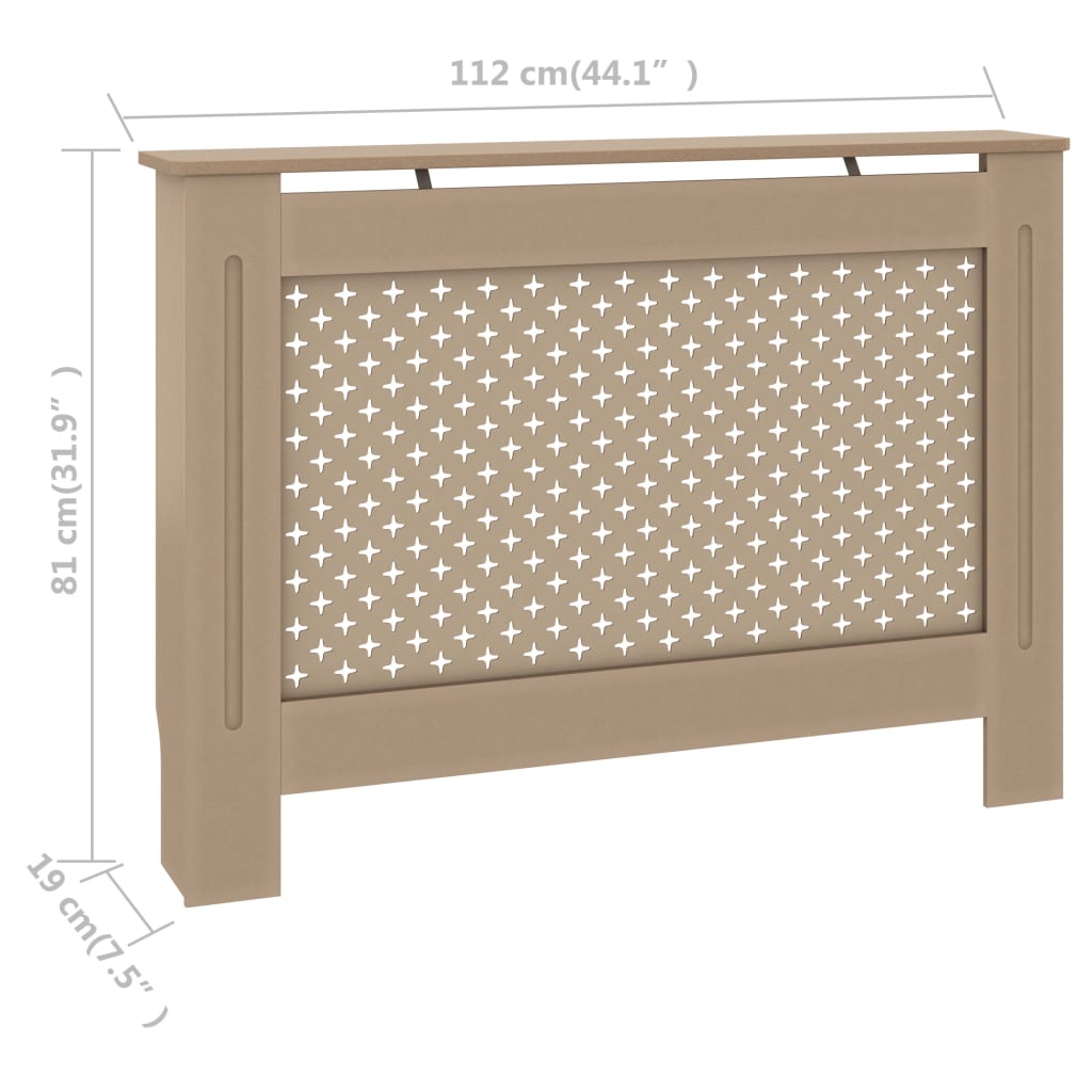 Heizkörperverkleidung 112 x 19 x 81 cm MDF