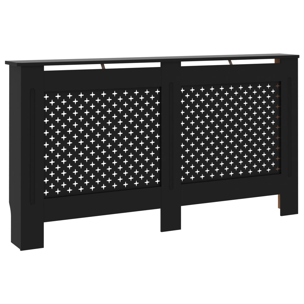 Heizkörperverkleidung Schwarz 152 x 19 x 81 cm MDF