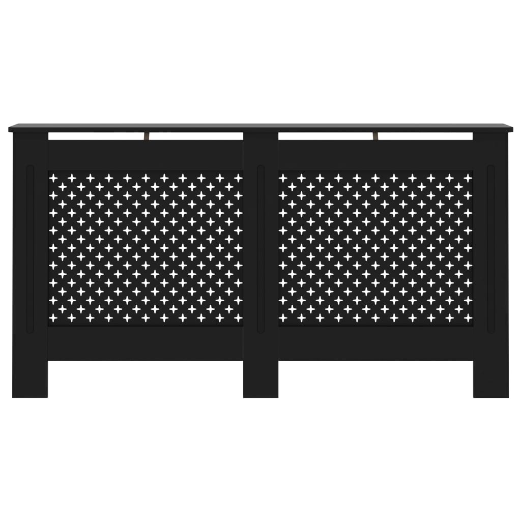 Heizkörperverkleidung Schwarz 152 x 19 x 81 cm MDF