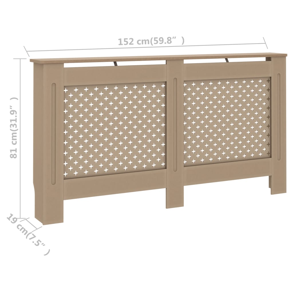 Heizkörperverkleidung 152 x 19 x 81 cm MDF