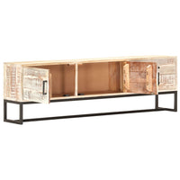 Thumbnail for TV-Schrank Weiß 140 × 30 × 45 cm Massivholz Akazie