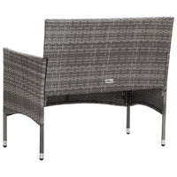 Thumbnail for 4-tlg. Garten-Lounge-Set mit Auflagen Poly Rattan Grau