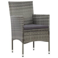 Thumbnail for 4-tlg. Garten-Lounge-Set mit Auflagen Poly Rattan Grau