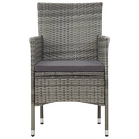 Thumbnail for 4-tlg. Garten-Lounge-Set mit Auflagen Poly Rattan Grau