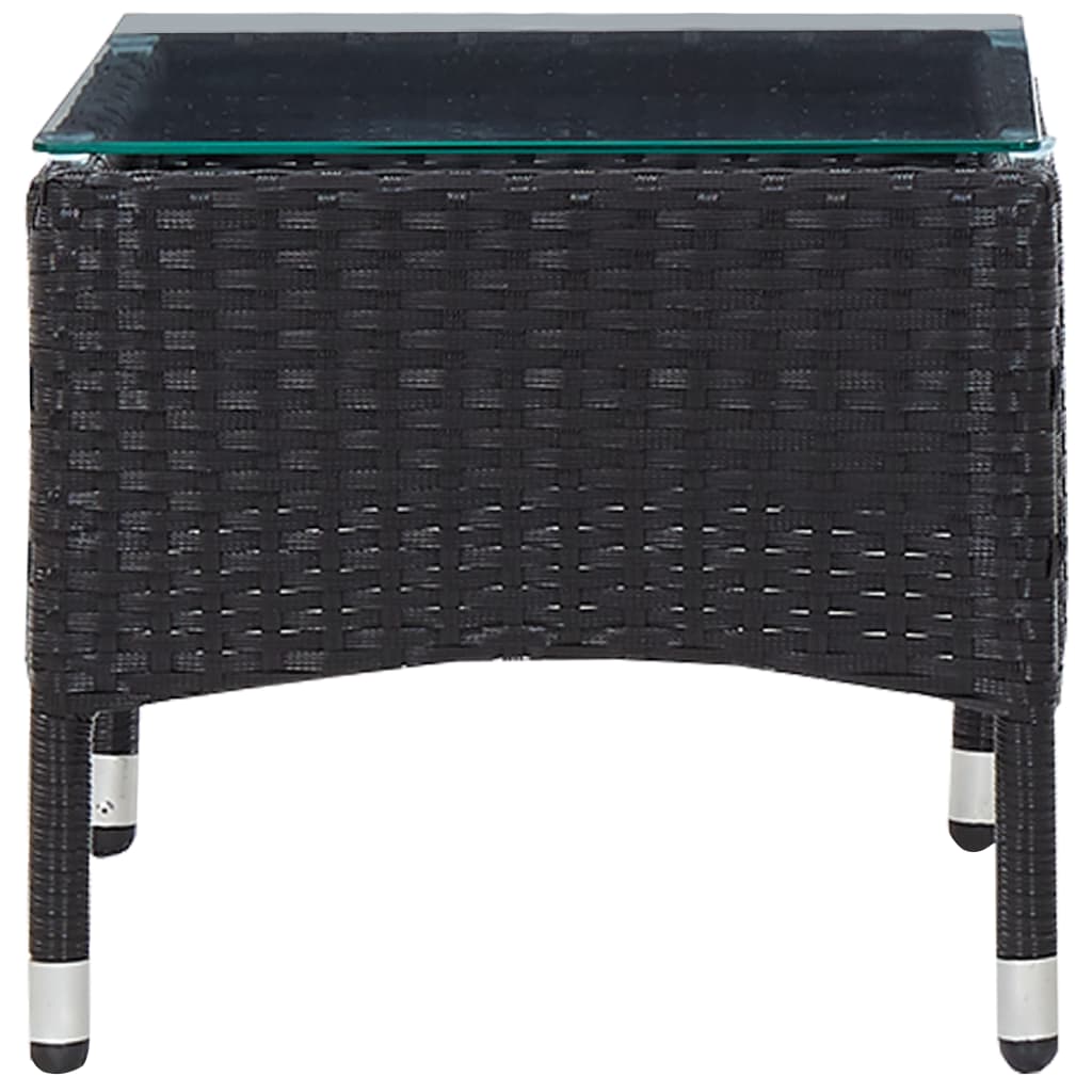 Couchtisch Schwarz 60 x 40 x 36 cm Poly Rattan