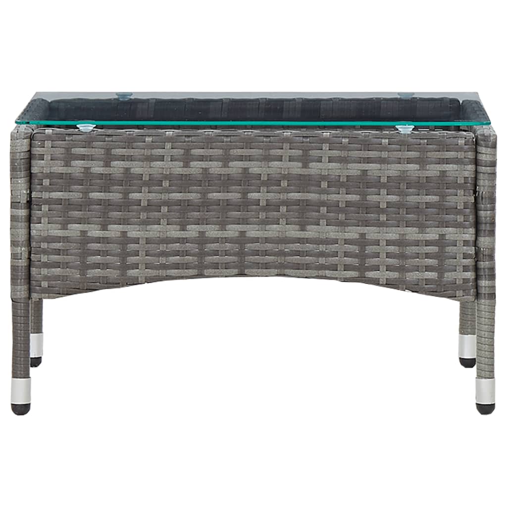 Couchtisch Grau 60 x 40 x 36 cm Poly Rattan