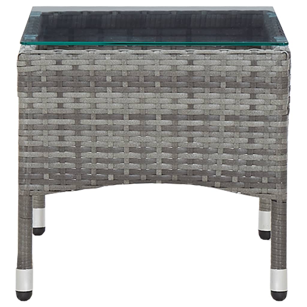 Couchtisch Grau 60 x 40 x 36 cm Poly Rattan
