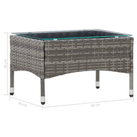 Thumbnail for Couchtisch Grau 60 x 40 x 36 cm Poly Rattan