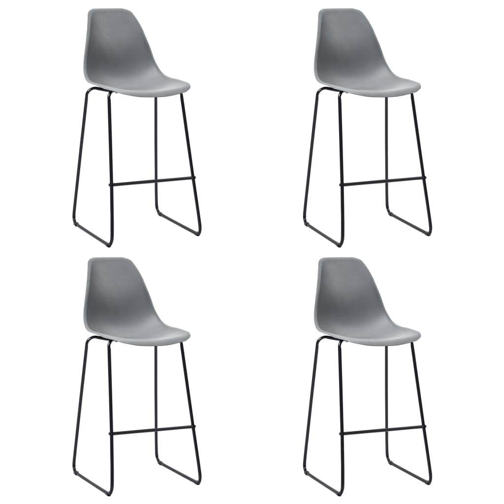 5-tlg. Bar-Set Kunststoff Grau