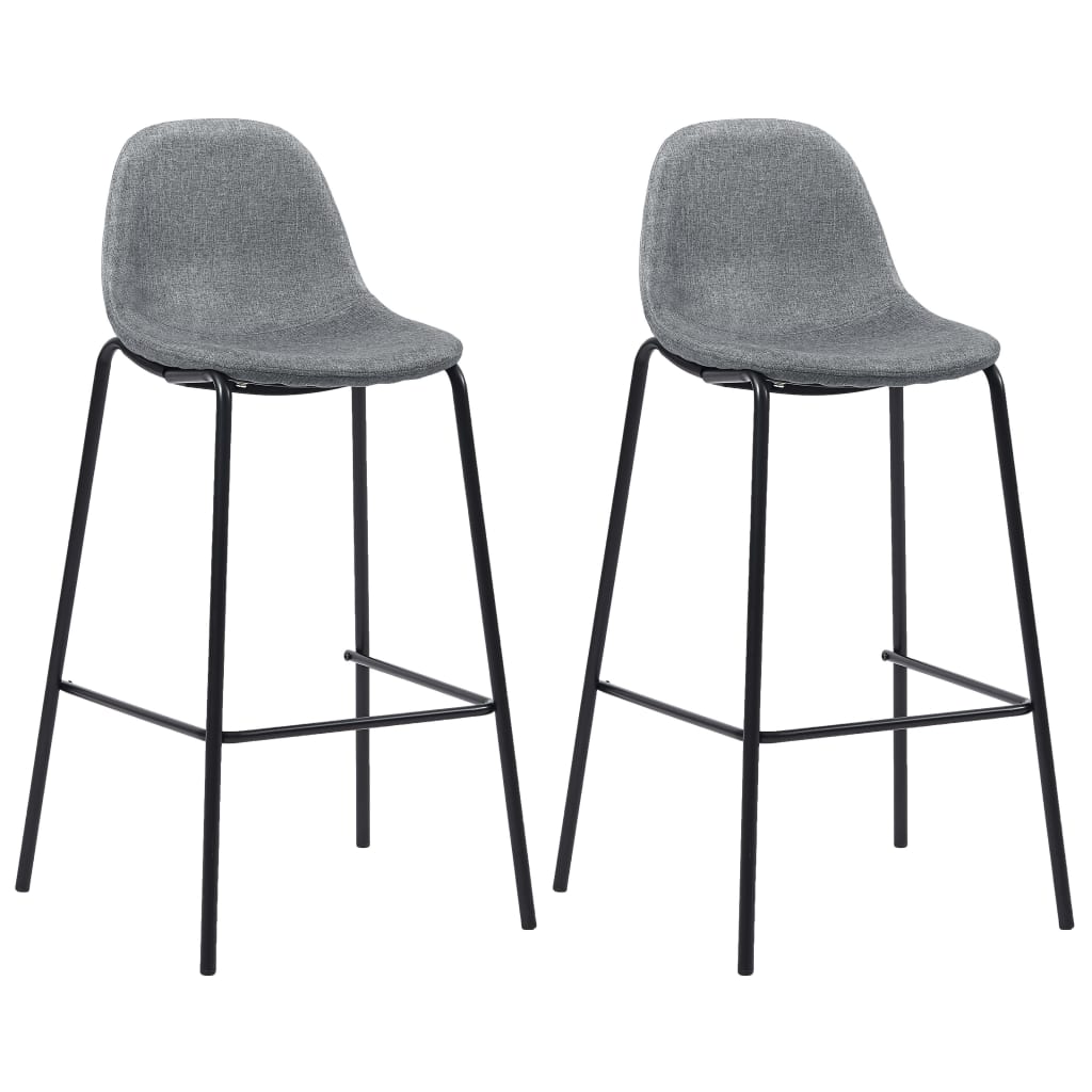 3-tlg. Bar-Set Stoff Hellgrau