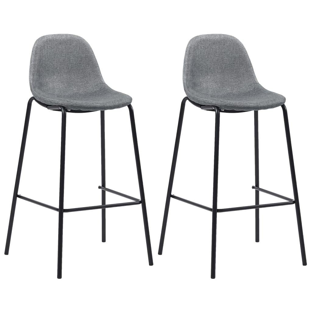 3-tlg. Bar-Set Stoff Hellgrau