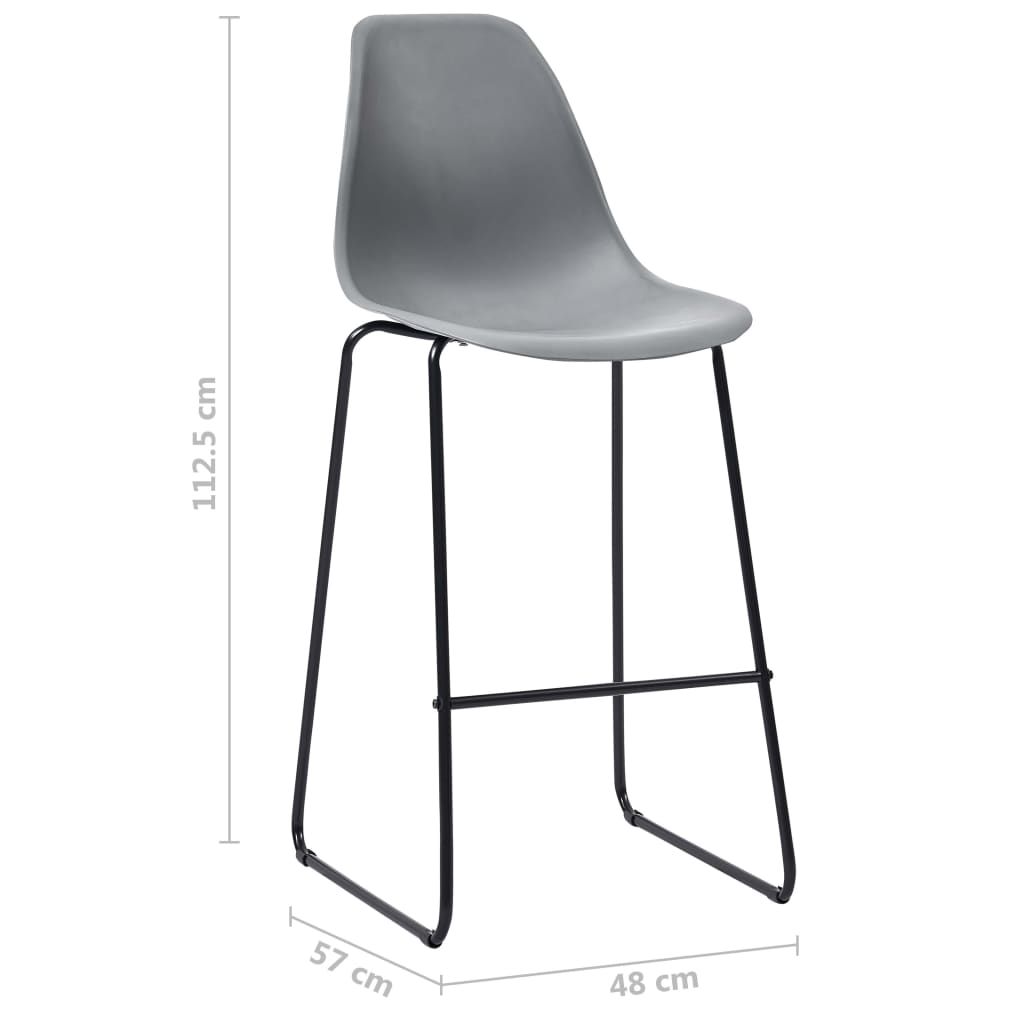 5-tlg. Bar-Set Kunststoff Grau