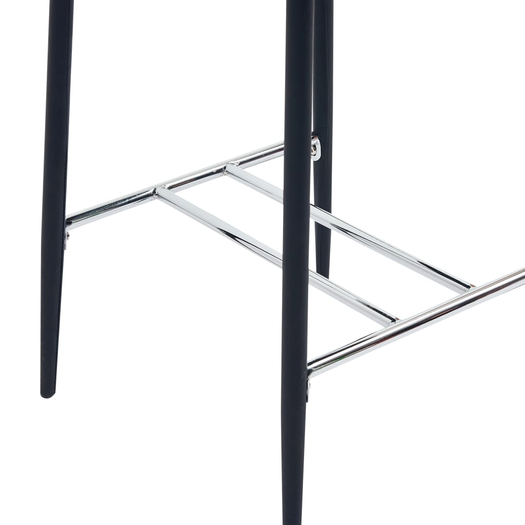 3-tlg. Bar-Set Kunstleder Schwarz