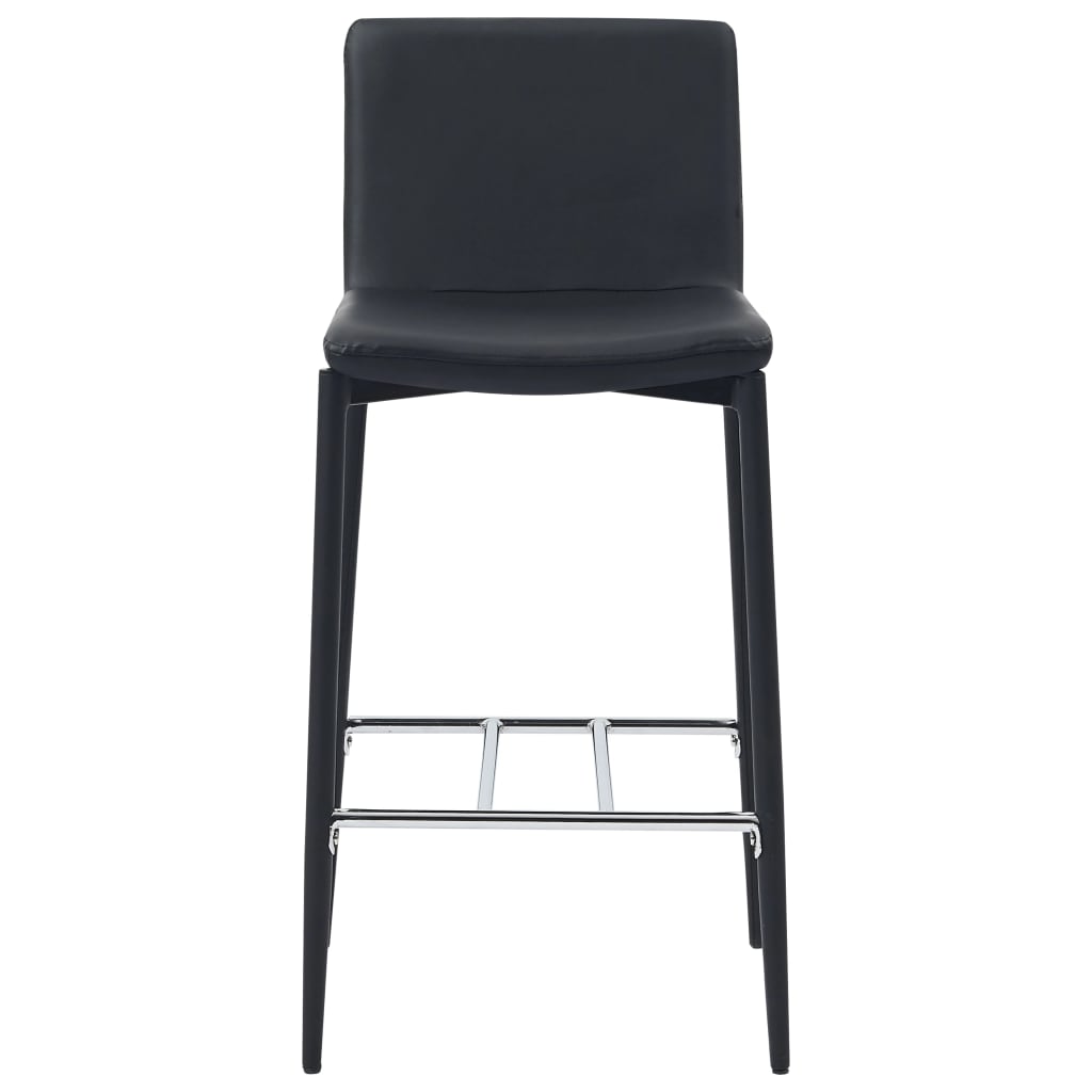 3-tlg. Bar-Set Kunstleder Schwarz