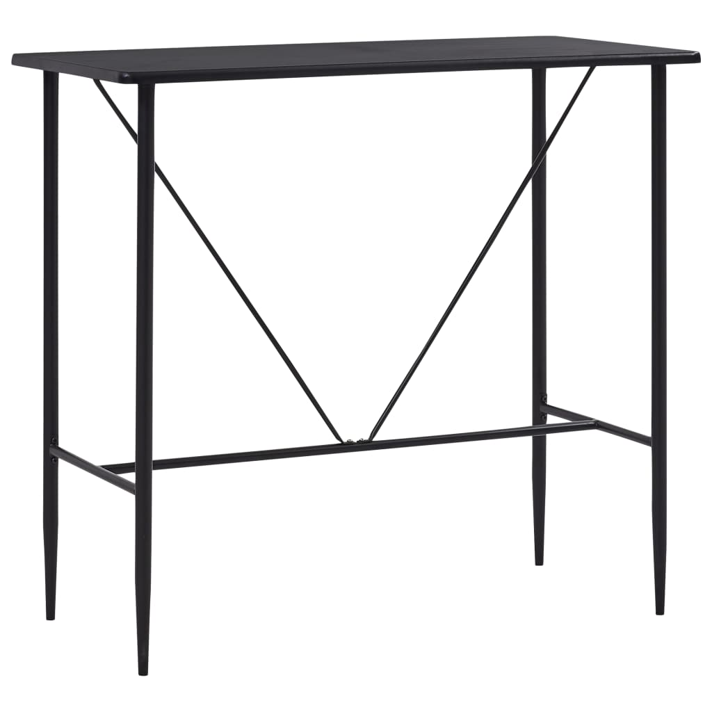 5-tlg. Bar-Set Kunstleder Schwarz