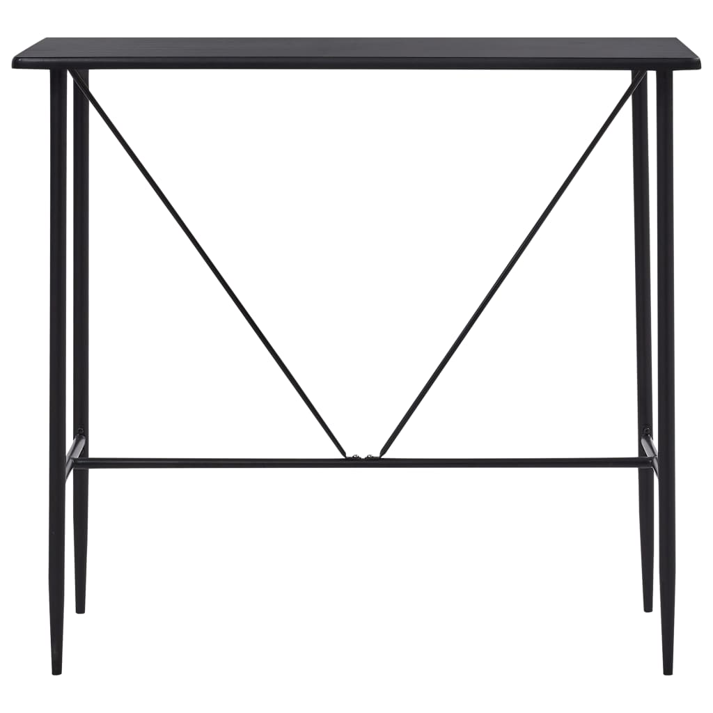 5-tlg. Bar-Set Kunstleder Schwarz