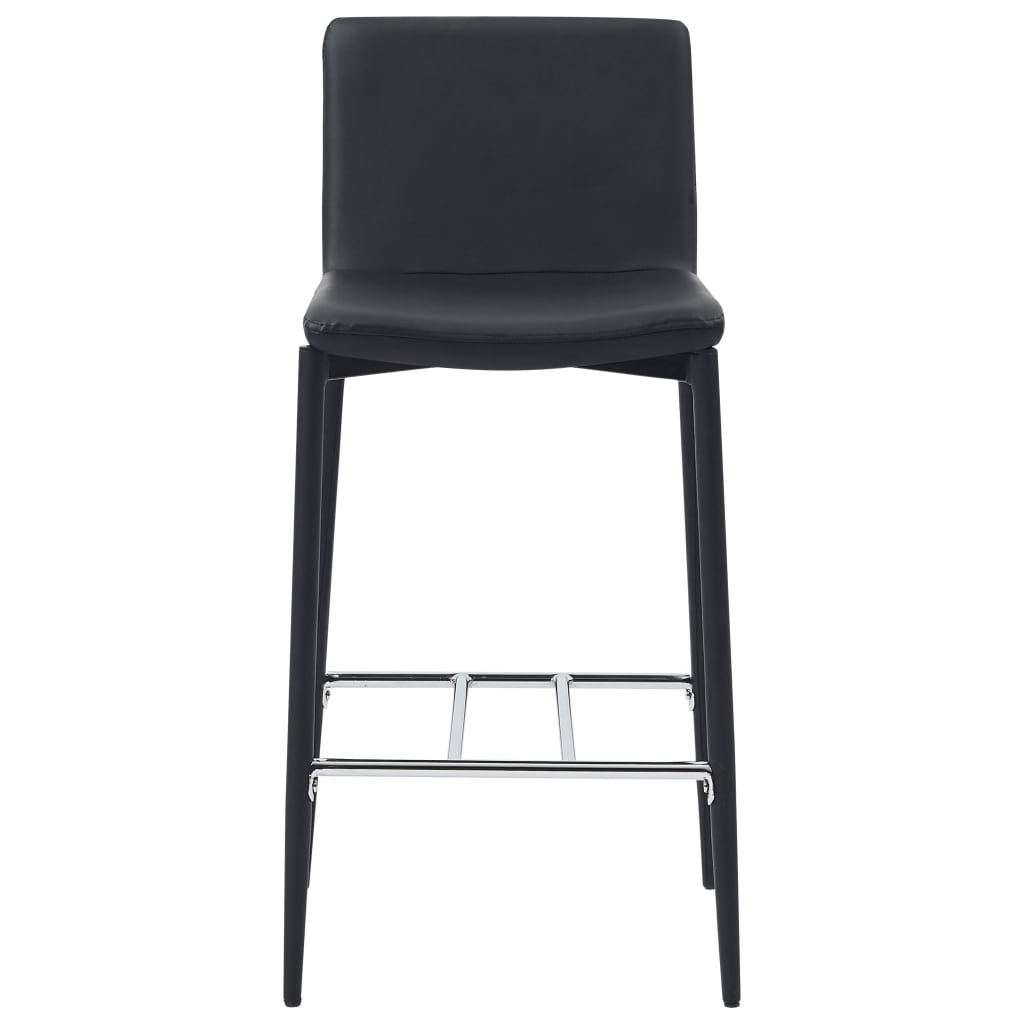 3-tlg. Bar-Set Kunstleder Schwarz