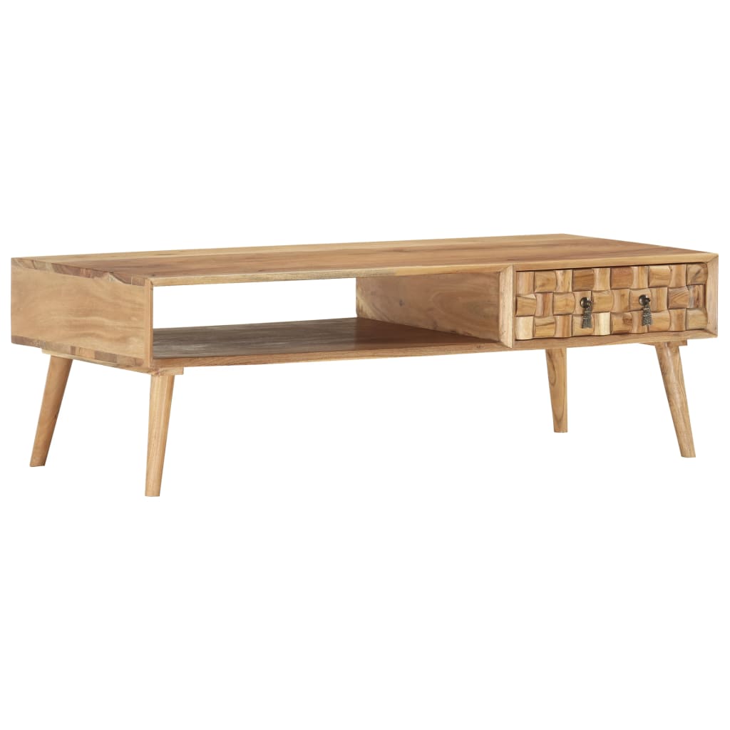 Couchtisch 110 x 50 x 35 cm Massivholz Akazie