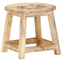 Thumbnail for 287445 vidaXL Hand-painted Stool 38x38x35 cm Solid Mango Wood