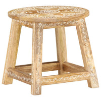 Thumbnail for 287445 vidaXL Hand-painted Stool 38x38x35 cm Solid Mango Wood