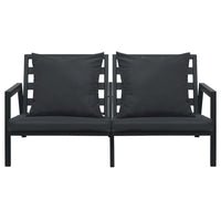 Thumbnail for 4-tlg. Garten-Lounge-Set mit Auflagen Aluminium Dunkelgrau