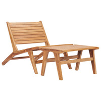 Thumbnail for Gartenstuhl mit Fußablage Massivholz Teak