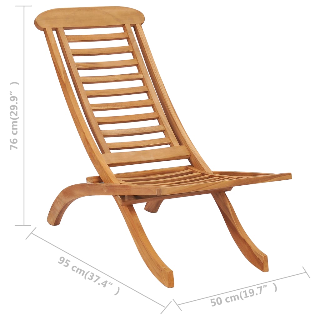 Klappbarer Gartenstuhl Massivholz Teak