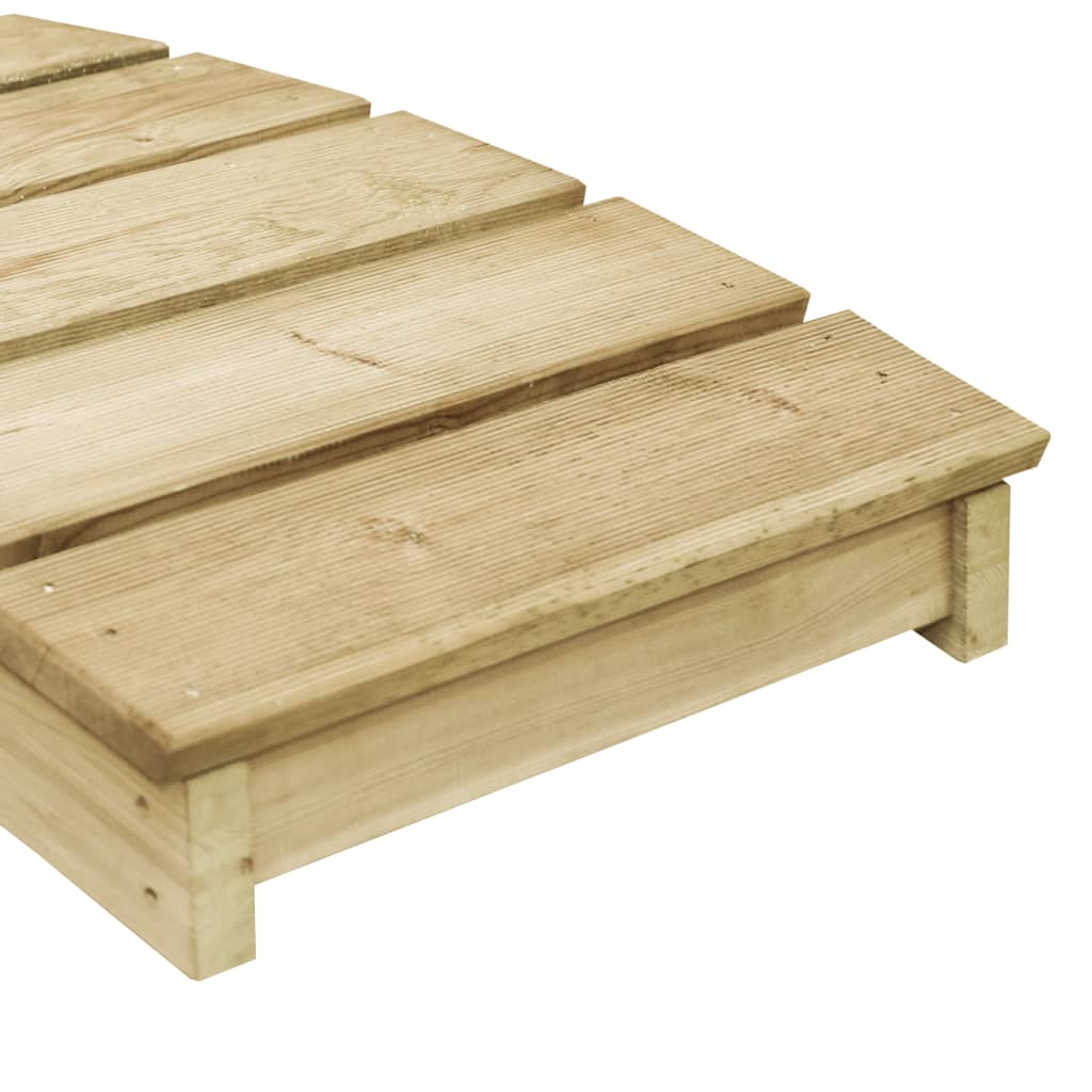 Gartenbrücke 170 x 74 cm Kiefernholz Imprägniert