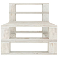 Thumbnail for Garten-Paletten-Mittelsofa Holz Weiß