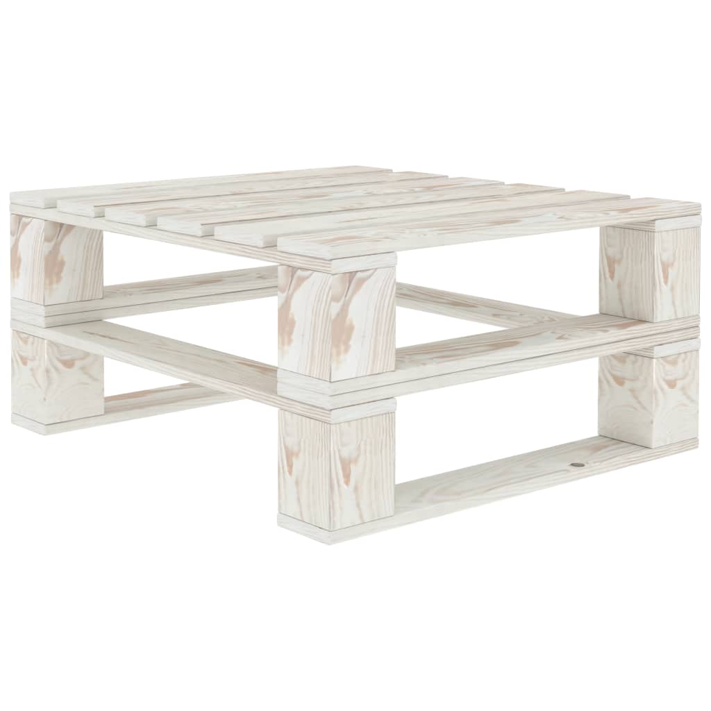 Garten-Palettentisch Weiß Holz