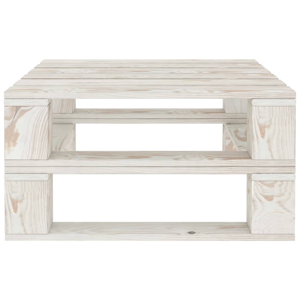 Garten-Palettentisch Weiß Holz