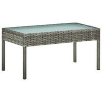 Thumbnail for 4-tlg. Garten-Lounge-Set mit Auflagen Poly Rattan Grau