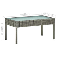 Thumbnail for 4-tlg. Garten-Lounge-Set mit Auflagen Poly Rattan Grau
