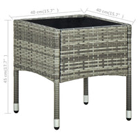 Thumbnail for 3-tlg. Bistro-Set mit Sitzkissen Poly Rattan Grau