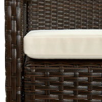 Thumbnail for Gartenstuhl mit Kissen Poly Rattan Braun