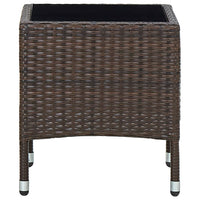 Thumbnail for Gartentisch Braun 40x40x45 cm Poly Rattan