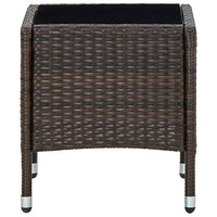 Thumbnail for Gartentisch Braun 40x40x45 cm Poly Rattan