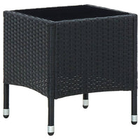 Thumbnail for Gartentisch Schwarz 40x40x45 cm Poly Rattan