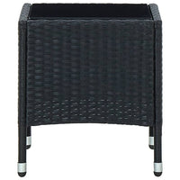 Thumbnail for Gartentisch Schwarz 40x40x45 cm Poly Rattan