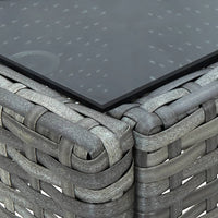 Thumbnail for Gartentisch Grau 40x40x45 cm Poly Rattan