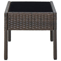 Thumbnail for Gartentisch Braun 75x40x37 cm Poly Rattan