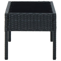 Thumbnail for Gartentisch Schwarz 75x40x37 cm Poly Rattan